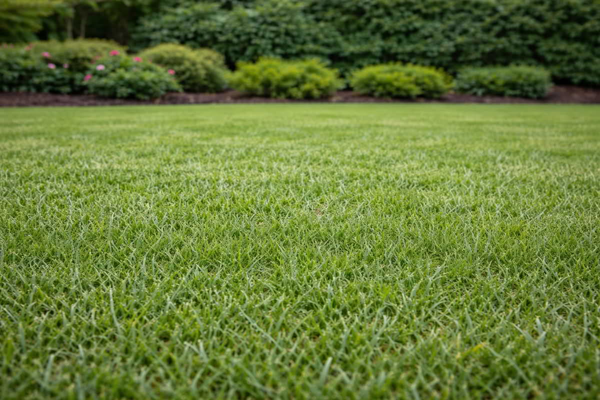 dense healthy lawn grass preventing weed growth